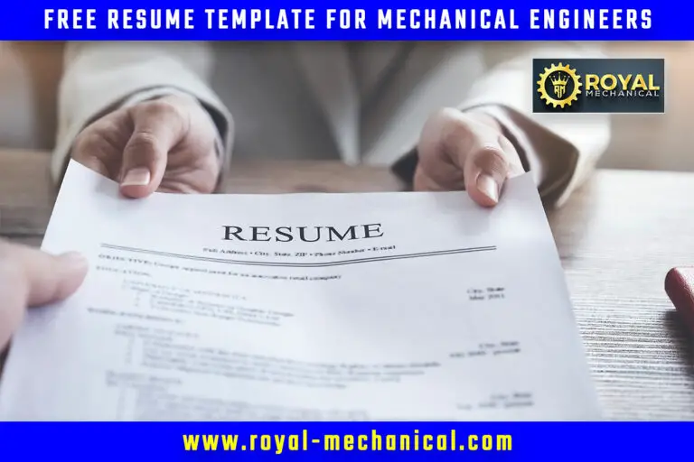 FREE Resume Template for Mechanical Engineers