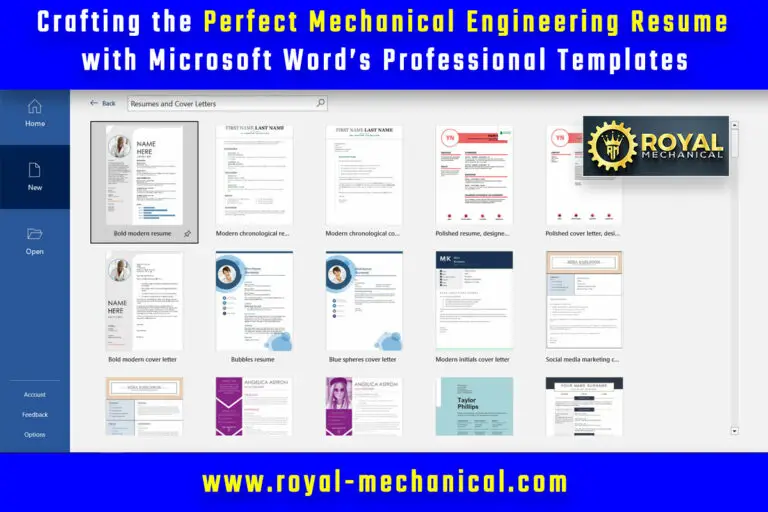 Crafting the Perfect Mechanical Engineering Resume with Microsoft Word’s Professional Templates